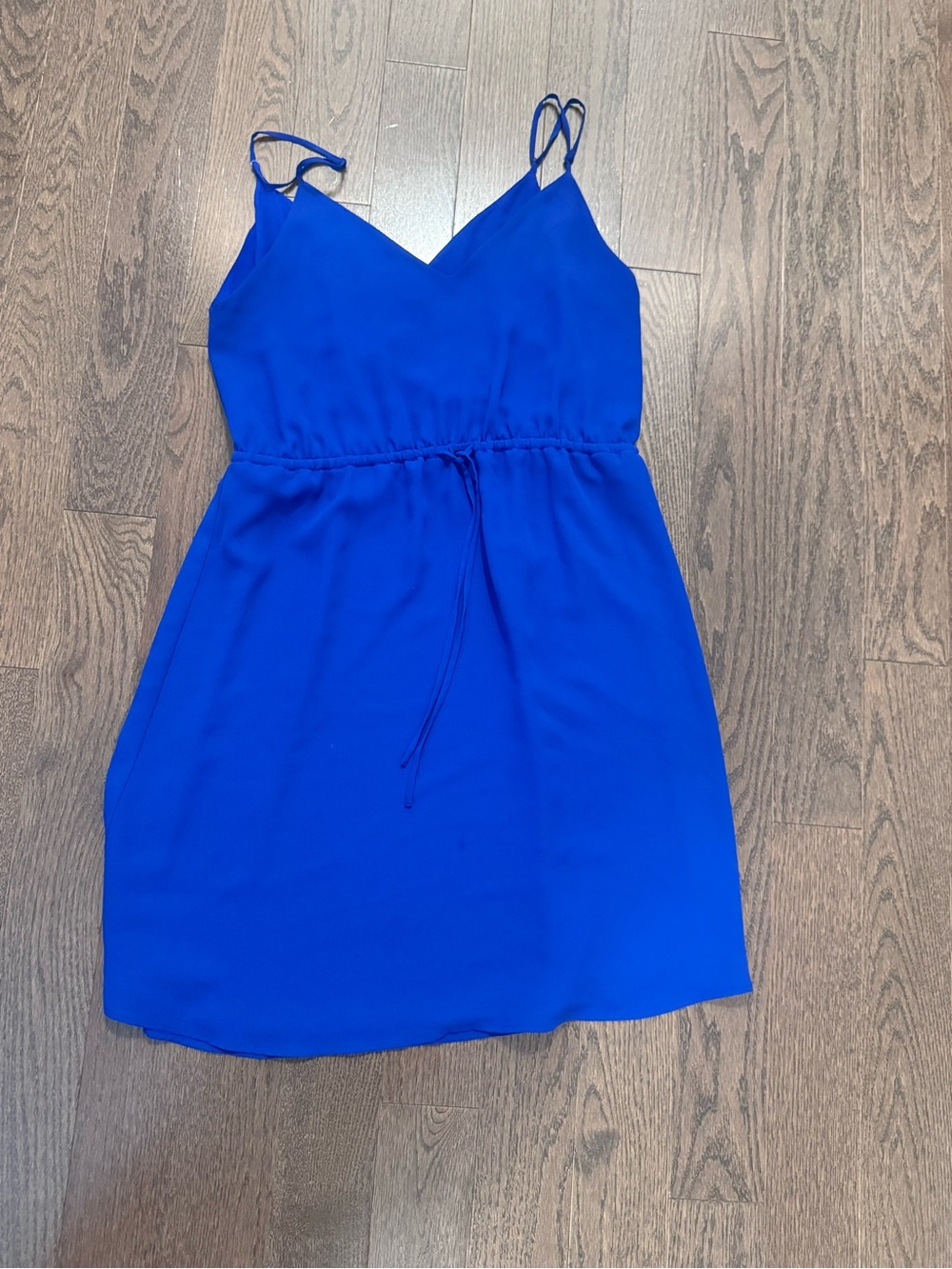 Babaton Cobalt Blue V-Neck Slip Dress Aritzia